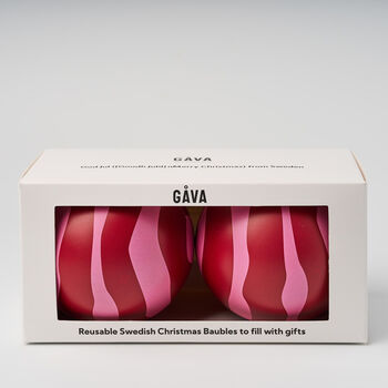 Duo Of Baubles In Swedish Design Filled With Swedish Candy, 5 of 12