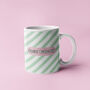 Personalised Social Butterfly Candy Stripe Mug, thumbnail 1 of 2