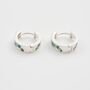 Forget Me Not Mini Hoop Earrings Silver, thumbnail 4 of 8