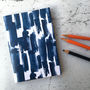 Paloma Notebook, Blue Brushstroke Pattern, thumbnail 1 of 1