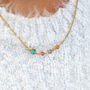 Mother And Three Children Birthstone Link Necklace, thumbnail 4 of 7