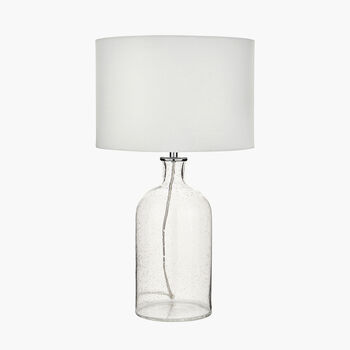 Clear Bubble Glass Table Lamp With Shade, 4 of 8