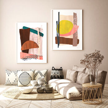 Abstract Shapes Prints Set Of Three, 4 of 9