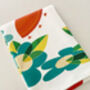 Retro Floral Organic Cotton Tea Towel, thumbnail 2 of 8