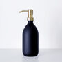 Matt Black Glass Bottle With Brushed Gold Metal Pump, thumbnail 7 of 9