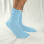 Ribbed Men's Bed Socks – Blue, thumbnail 1 of 3