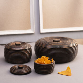 Wooden Round Boxes With Lid Three Sizes, 2 of 4