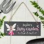 Fairy Garden Hanging Slate Sign, thumbnail 1 of 2