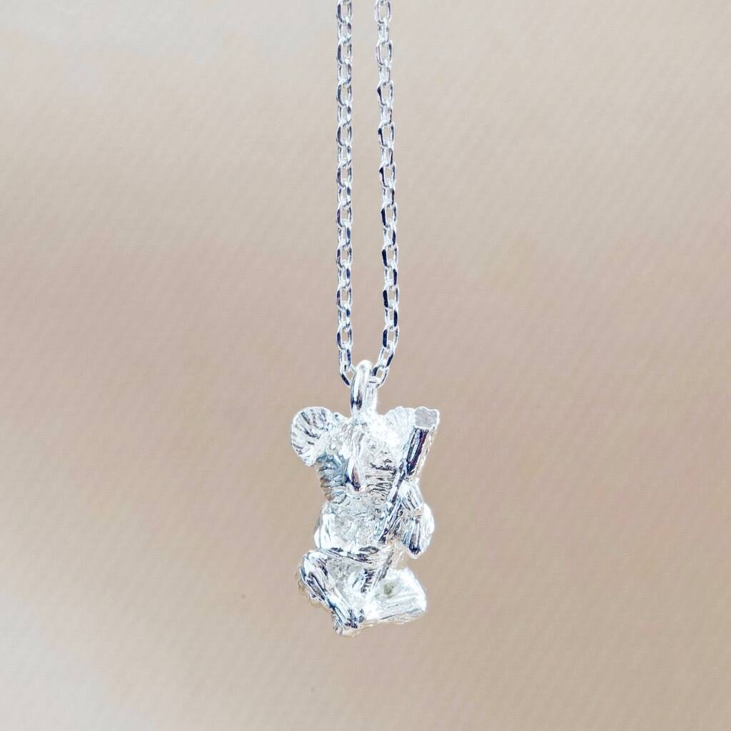 Silver Koala Pendant Necklace By Lisa Angel