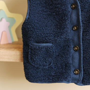 Personalised Baby And Toddler Sherpa Vest, 10 of 12