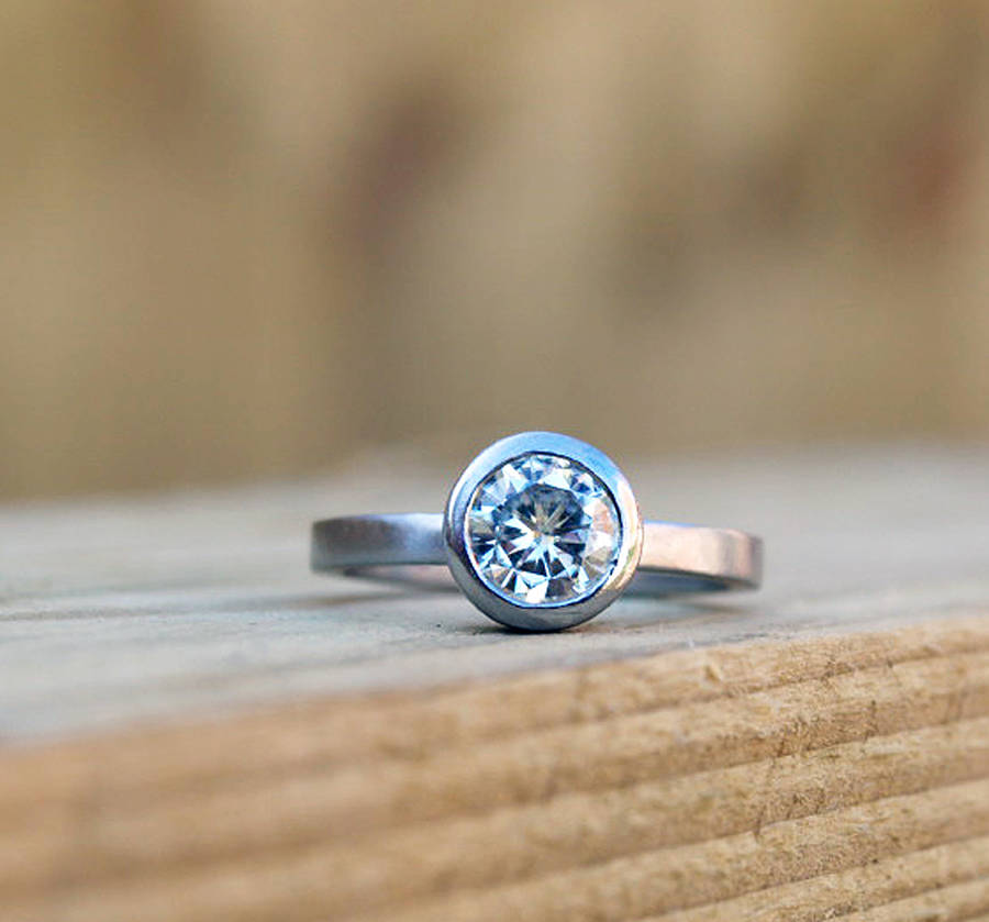 1ct Moissanite Solitaire Ring By Karen Johnson