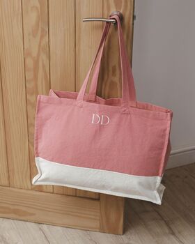 Personalised Contrast Custom Tote Classic Shopper Bag, 2 of 8