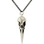 925 Silver Large Bird Skull Necklace, thumbnail 1 of 4