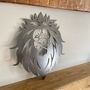 Striking Lion Head Metal Art Wall Plaque, thumbnail 5 of 12