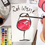 Red Wine Illustrated Wall Art, thumbnail 6 of 10