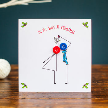 'To My Wife At Christmas' Button Card, 3 of 5