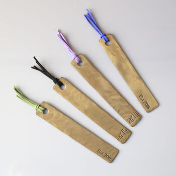 8th Anniversry Bronze Bookmark With Tassel, 3 of 10