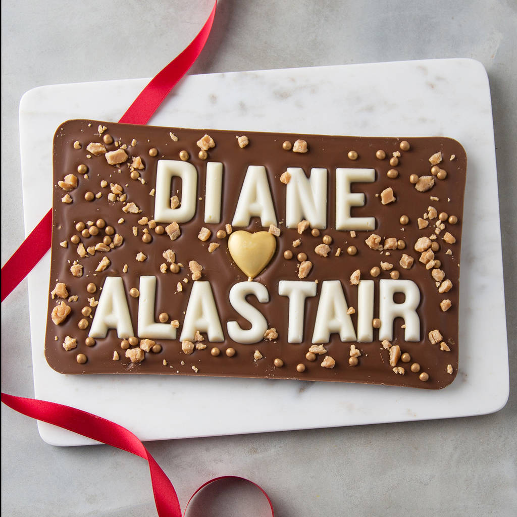 Personalised Valentine's Day Chocolate Sharing Slab