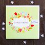 Floral Christening Greetings Card, thumbnail 1 of 5