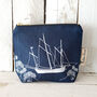 Sailing Boat Linen Make Up Bag, thumbnail 2 of 3