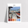 Hvar Boats, Croatia, Colour Palette Print, thumbnail 2 of 3