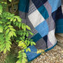 Modern Quilted Textile Throw, Natural Fabrics, thumbnail 3 of 3