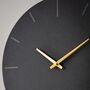 Slate And Brass Wall Clock, thumbnail 3 of 3