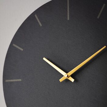 Slate And Brass Wall Clock, 3 of 3