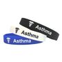 Asthma Silicone Medical Alert Wristband, thumbnail 4 of 9