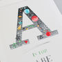 Space Themed Personalised Initial And Name Print, thumbnail 5 of 11