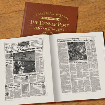 Denver Nuggets Personalised Nba Basketball Gift Newspaper Book, 5 of 12