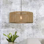 Hessian Drum Pendant Shade | Natural Jute Ceiling Light, thumbnail 1 of 4