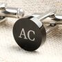 Personalised Initials Stainless Steel Dark Cufflinks, thumbnail 2 of 2
