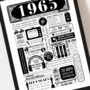 1965 Personalised 60th Birthday Fact Poster, thumbnail 9 of 10