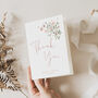 Wedding Thank You Cards Pink Wild Flower, thumbnail 2 of 6