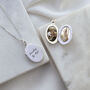 Sterling Silver Personalised Oval Locket Necklace, thumbnail 1 of 8