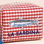 Red Gingham Fish La Sardina Accessory Pouch, thumbnail 2 of 3