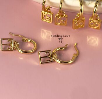 Leo Zodiac Charm Earrings Gift For Her Valentines Day, 5 of 5