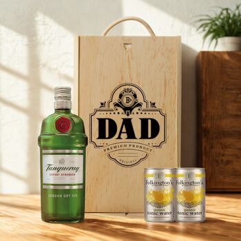Best Dad Gin Gift Set With Custom Lid, 3 of 10