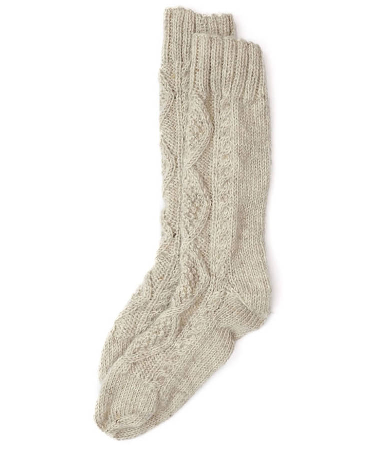 Cosy Aran Knitted Socks By Bibico | notonthehighstreet.com