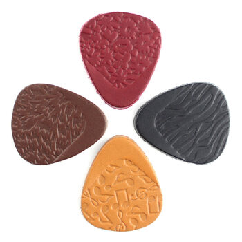 Leather Tones Texture Ukulele Picks In A Gift Tin, 5 of 6