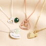 Personalised Heart And Bail Or Star Birthstone Charm Necklace, thumbnail 1 of 9