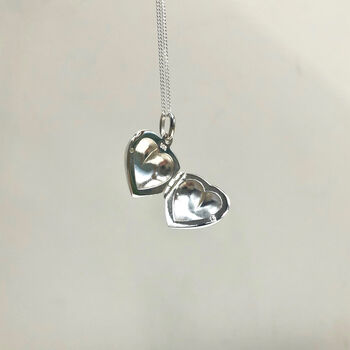 Sterling Silver Heart Locket Necklace, 5 of 5
