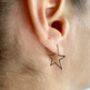 Rose Gold Vermeil Starburst Hoop Earrings, thumbnail 3 of 3
