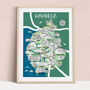 Cumbria Map Print, thumbnail 1 of 2