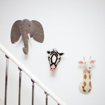 Decorative Felt Animal Heads For Childrens Bedrooms, 2 of 12