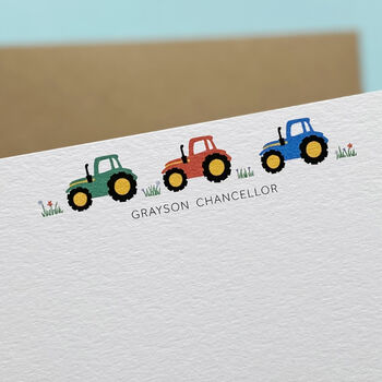 Personalised Tractor Correspondence Cards / Notelets, 3 of 6