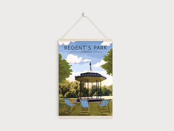 Regent's Park London Travel Poster Art Print, 5 of 7
