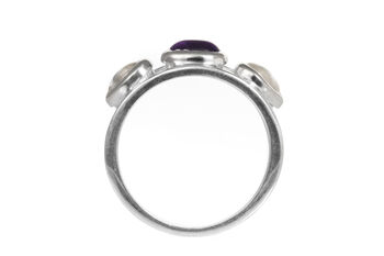 Sterling Silver Mixed Gemstone Drum Ring, 7 of 10