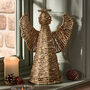 Rattan Angel Christmas Decoration, thumbnail 1 of 5